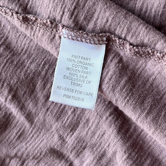 Garnet Hill Cardigan Womens XL Light Pink/Purple 3/4 Sleeve Cotton & Silk - Picture 6 of 6